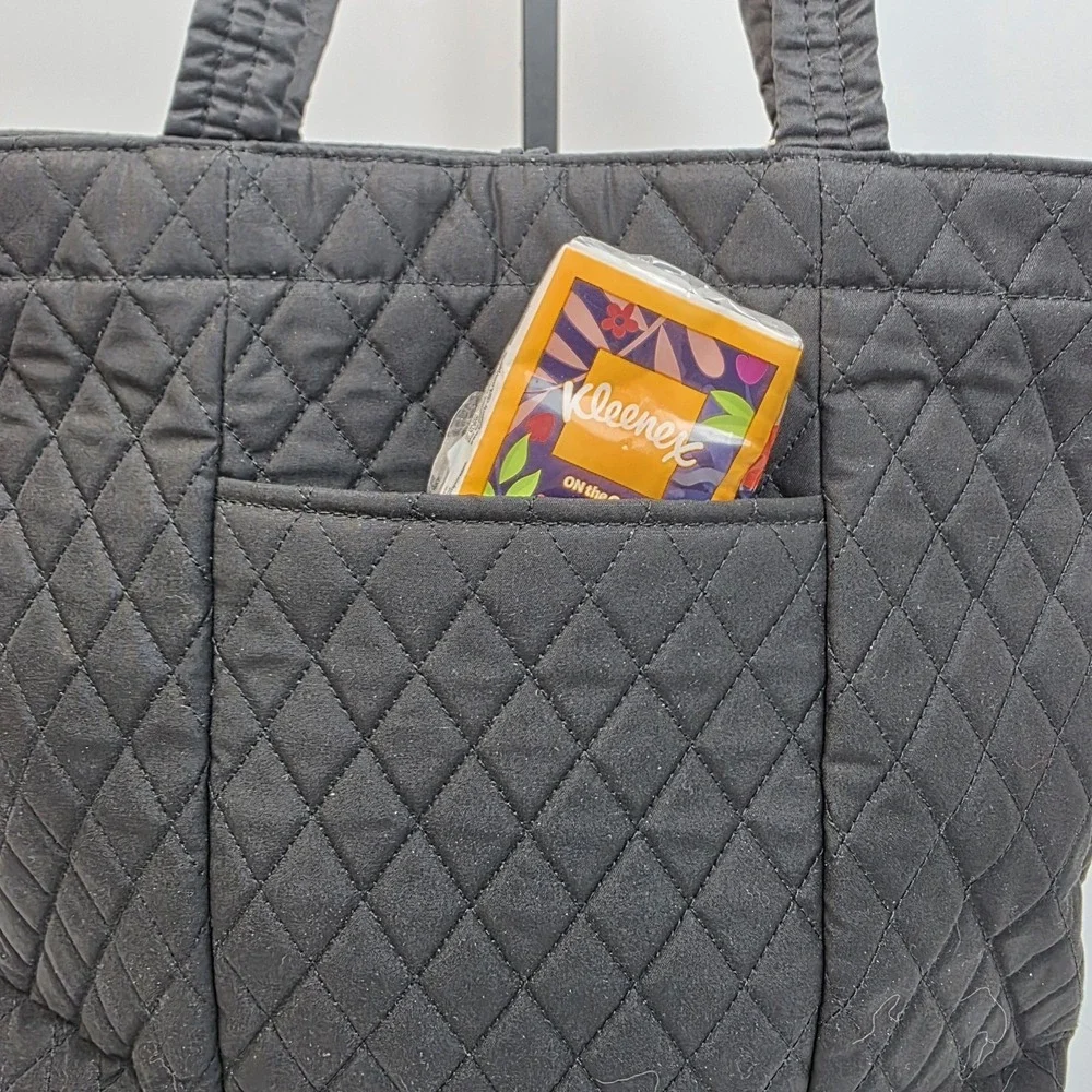 NEW Vera‎ Bradley Small Origional Tote in Black  Moonless Night Retired #801